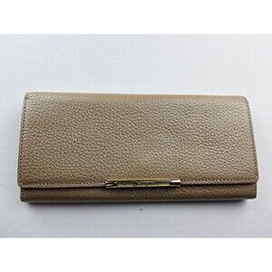 U By Ungaro Pebbled Leather Snap Full Size Long Wallet
